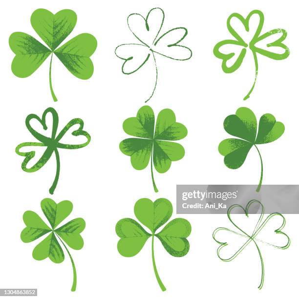 stockillustraties, clipart, cartoons en iconen met vector pictogram van klaver - clover leaf shape