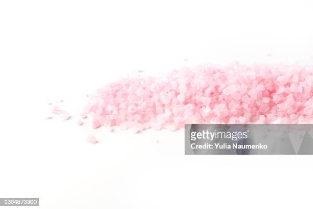 pink bath salt isolated - bath salt ストックフォトと画像