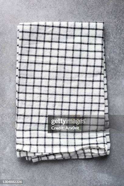 folded linen kitchen textile - 餐巾 個照片及圖片檔