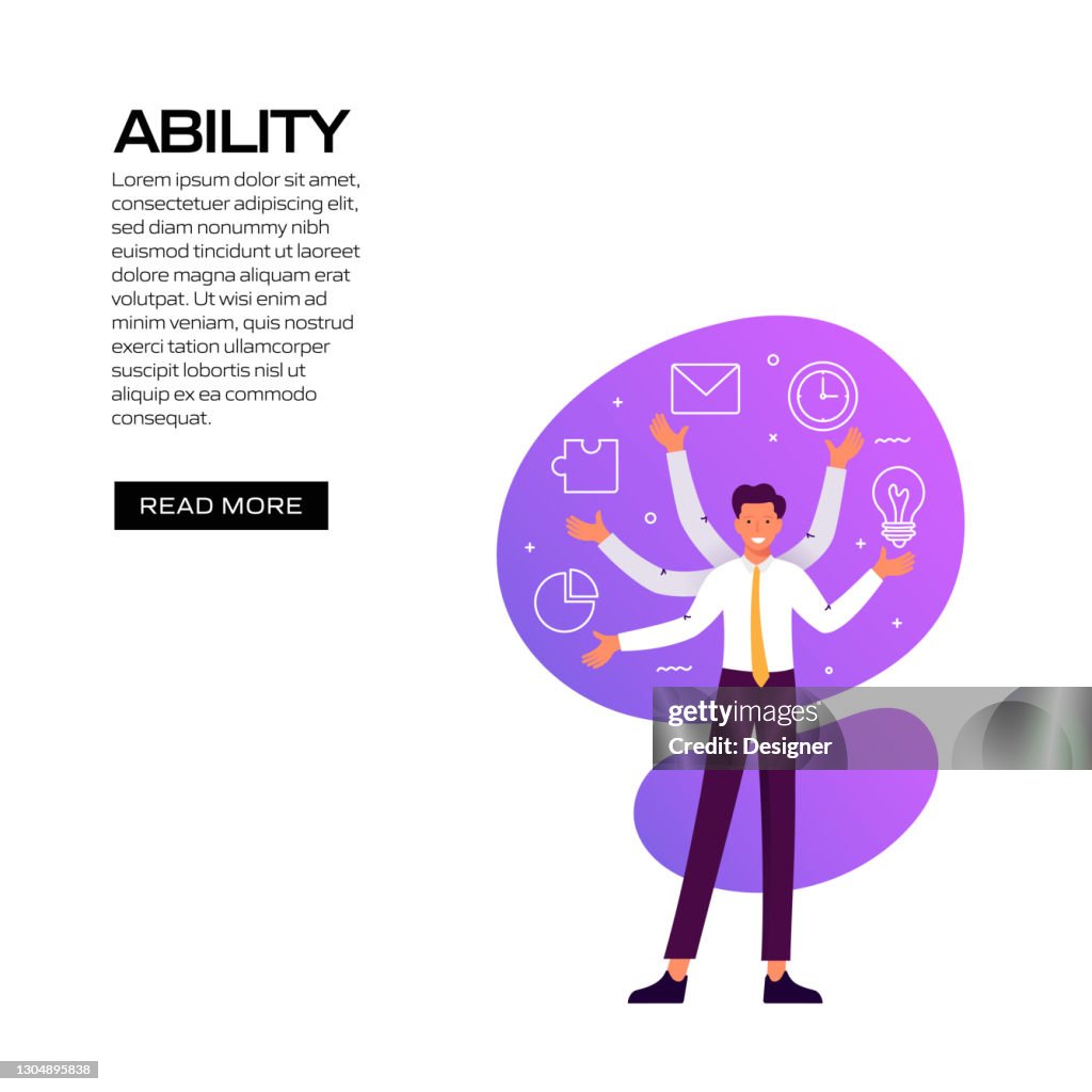 Ability Design Ability Concept Vector Illustration For Website Banner Advertisement ...