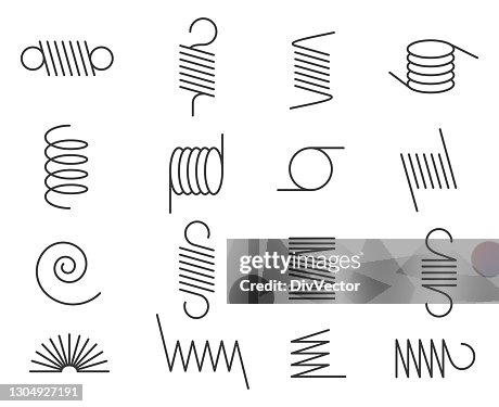 Red Metal Spring Vector Metal Spring Vector Set High-Res Vector Graphic - Getty Images
