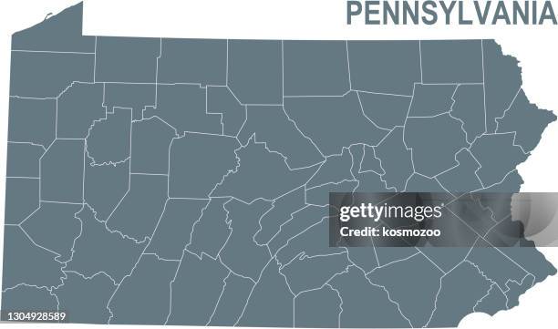 State Pa Pennsylvania State Map Photos and Premium High Res Pictures - Getty Images
