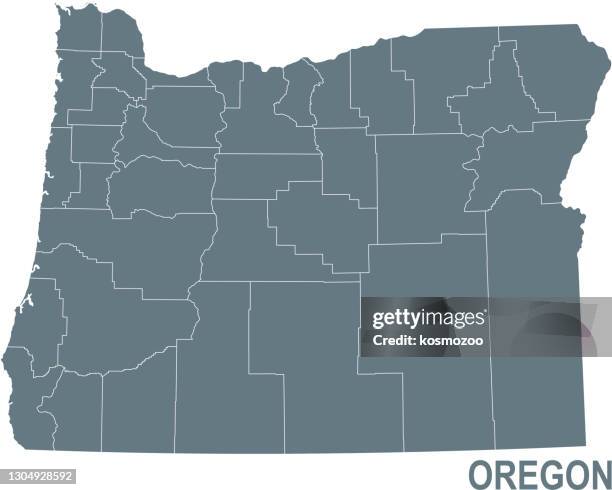 Oregon County Code Map 24 Oregon Counties Map Stock Photos, High-Res Pictures, and Images ...