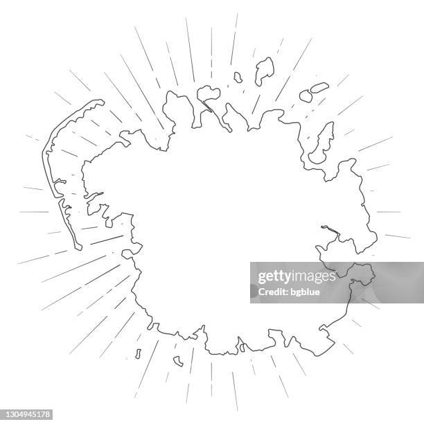 micronesia map with sunbeams on white background - pohnpei stock illustrations