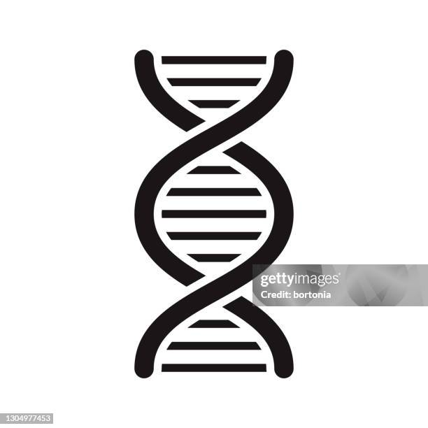 dna science glyph icon - dna helix stock illustrations