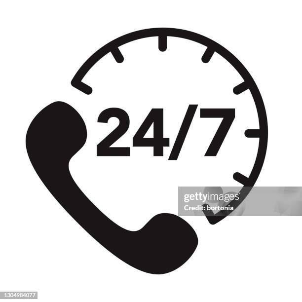 ilustrações de stock, clip art, desenhos animados e ícones de call center glyph icon - aberto 24 horas