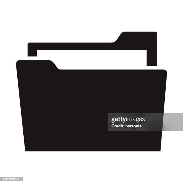 file folder office glyph icon - open briefcase stock illustrations