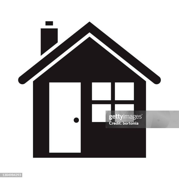 house real estate glyph icon - house viewing stock illustrations