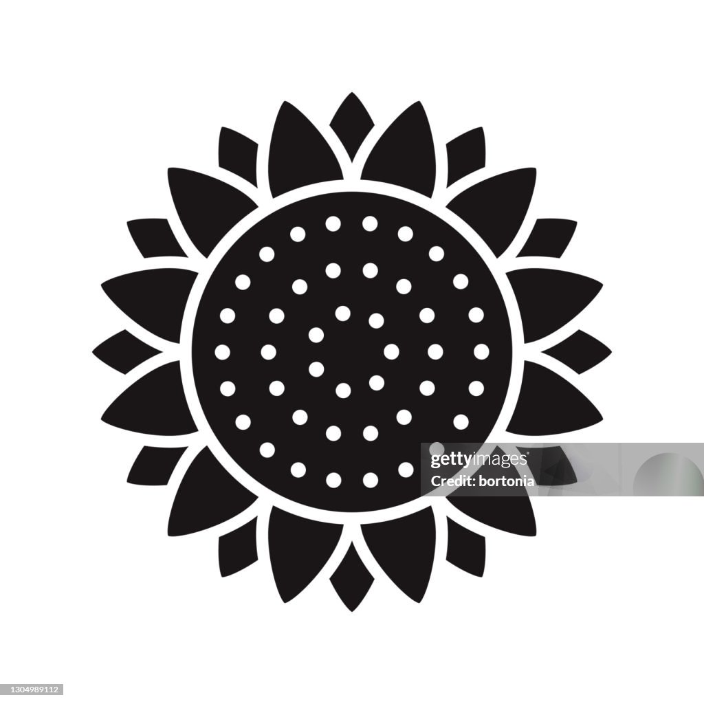 Sonnenblume Garten-Glyphen-Symbol