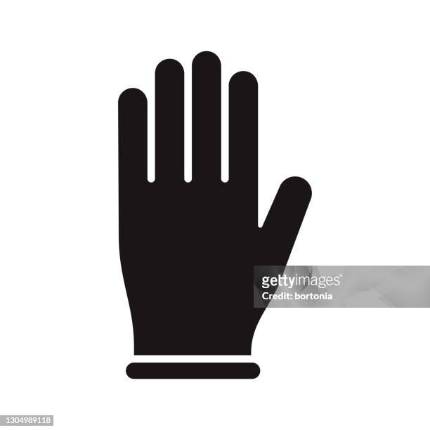 surgical glove healthcare glyph icon - surgical glove icon stock illustrations