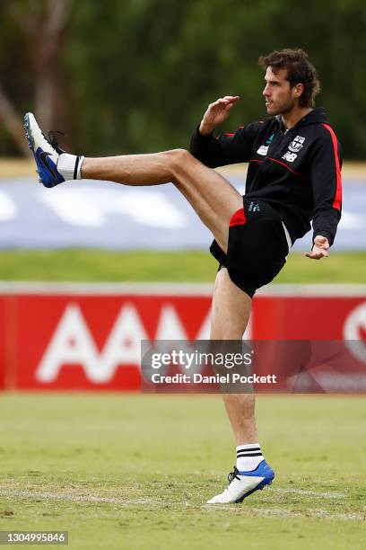 Max King of the Saints in action during a St Kilda Saints AFL training session at RSEA Park on March 03, 2021 in Melbourne, Australia.