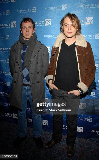 Directors Luis Cook and Maciek Szczerbowski attend the "Animation Spotlight" during the 2008 Sundance Film Festival at the Prospector Theatre on...
