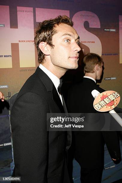 Jude Law during 2007 Cannes Film Festival - "My Blueberry Nights" - After Party at La Palestre in Cannes, France.