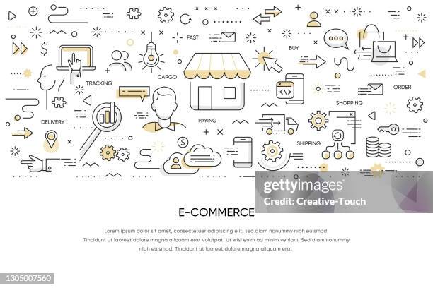 doodle work concept - web content accessibility stock illustrations