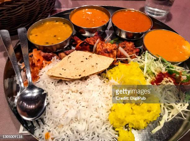 indian food all-you-can-eat buffet - naan stock pictures, royalty-free photos & images