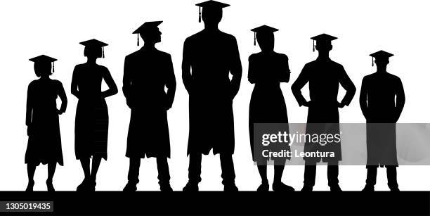 graduation leaders - graduation gown vector stock illustrations