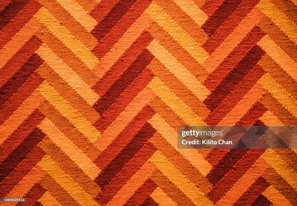 Full frame overhead view of woven carpet