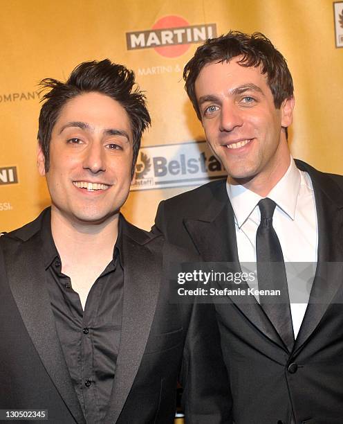 Actors Omar Doom and B.J. Novak arrive at the Weinstein Company Golden Globes after party co-hosted by Martini held at BAR 210 at The Beverly Hilton...