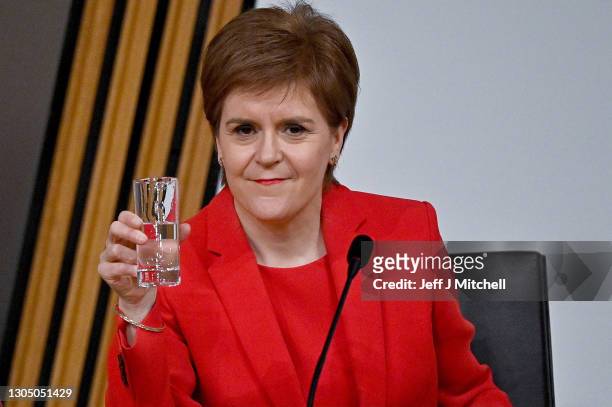 First Minister Nicola Sturgeon gives evidence to a Scottish Parliament committee examining the handling of harassment allegations against former...