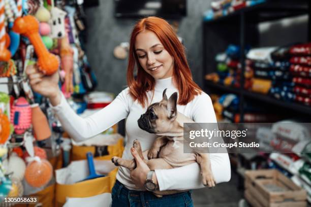 woman in pet shop - pet shop stock pictures, royalty-free photos & images