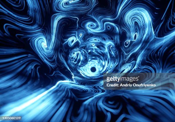 abstract swirl patterned light tunel - tidsmaskin bildbanksfoton och bilder