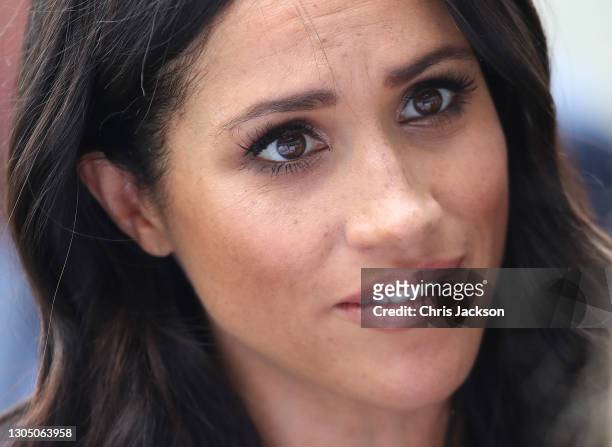 Meghan, Duchess of Sussex at Croke Park, home of Ireland's largest sporting organization, the Gaelic Athletic Association during her visit with...