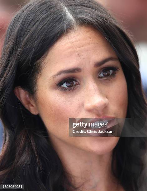 Meghan, Duchess of Sussex at Croke Park, home of Ireland's largest sporting organization, the Gaelic Athletic Association during her visit with...