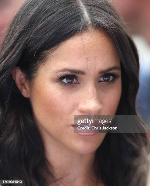 Meghan, Duchess of Sussex at Croke Park, home of Ireland's largest sporting organization, the Gaelic Athletic Association during her visit with...