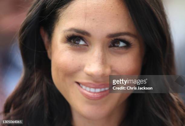 Meghan, Duchess of Sussex at Croke Park, home of Ireland's largest sporting organization, the Gaelic Athletic Association during her visit with...