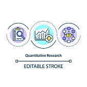 Quantitative research concept icon