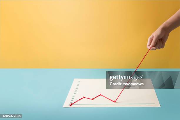 conceptual aspirational business or finance growth still life. - growth curve stock pictures, royalty-free photos & images