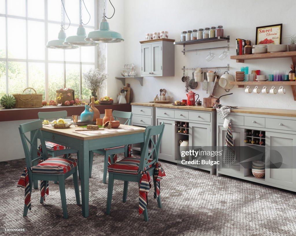 Old-Fashioned Domestic Kitchen Interior
