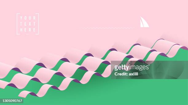 sail to horizon background - origami background stock illustrations