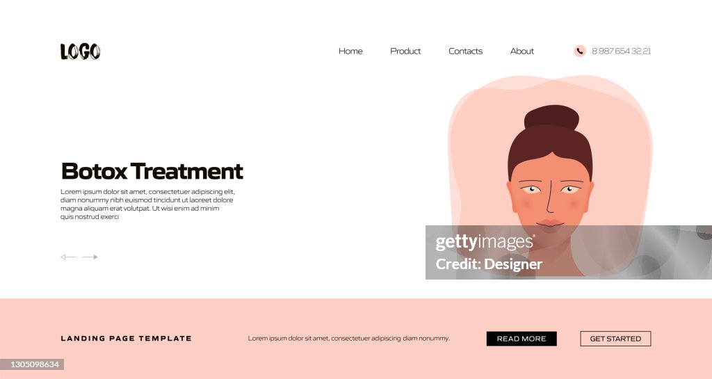 Botex Cartoon Botox Treatment Concept Colorful Vector Illustration In Flat Cartoon ...