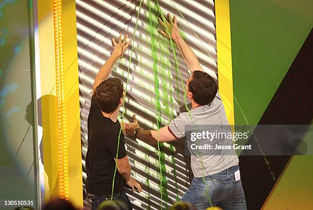 Tobey Maguire and Steve Carell, presenters during Nickelodeon's 20th Annual Kids' Choice Awards - Show at Pauley Pavilion in Westwood, California,...
