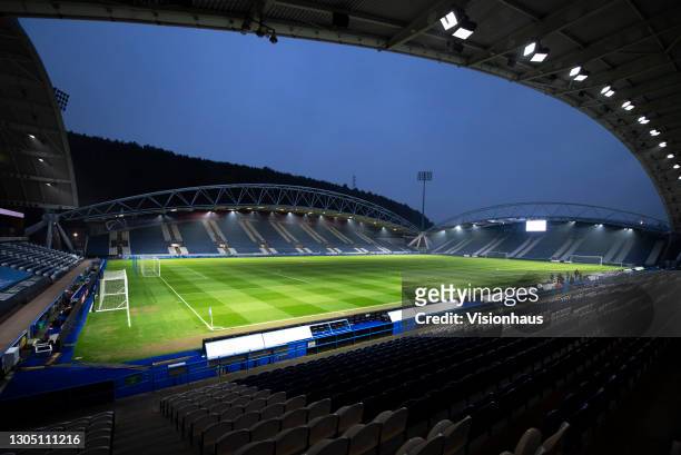 General view of the John Smith"u2019s Stadium, home to Hudddersfield Town during the Sky Bet Championship match between Huddersfield Town and...