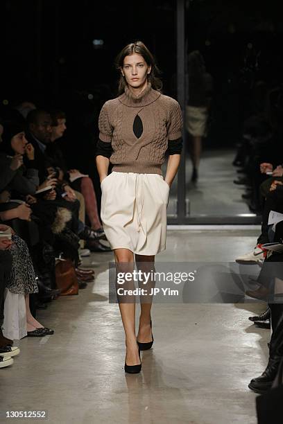 Diana Dondoe wearing Bruce Fall 2007 during Mercedes-Benz Fashion Week Fall 2007 - Bruce - Runway at Bumble and Bumble in New York City, New York,...