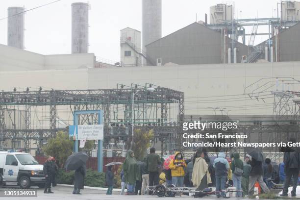 Residents of the Bayview-Hunters Point neighborhood staged a protest on Dec. 8, 2004 in front of the PG&E powerplant they say is triggering...