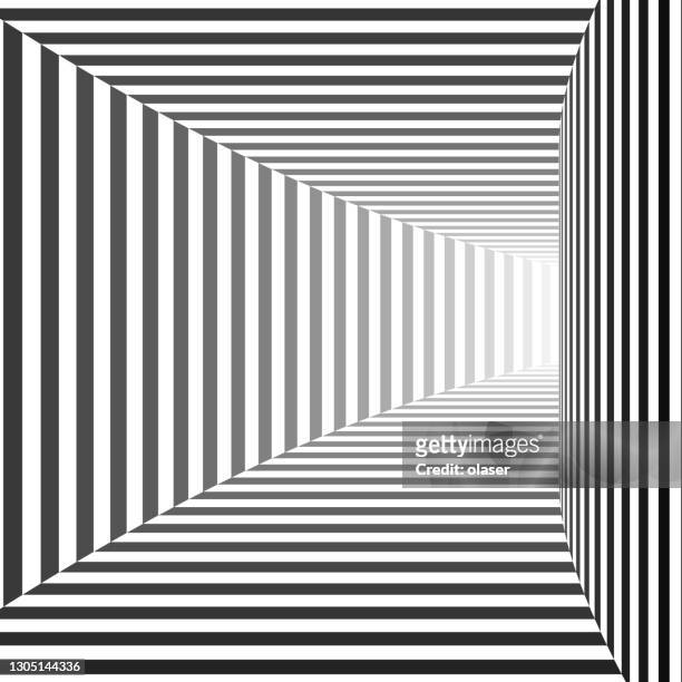 square tunnel of checked squares turning. - bright future stock illustrations