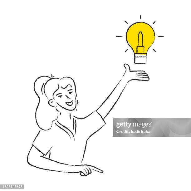 idea vector illustration in a flat style - web designer logo stock illustrations