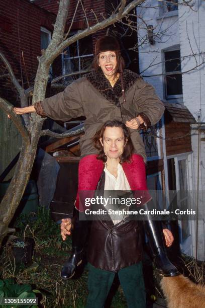 Chris Jagger and wife Kari-Ann Moller at home on February 11, 1994 in London, United Kingdom.