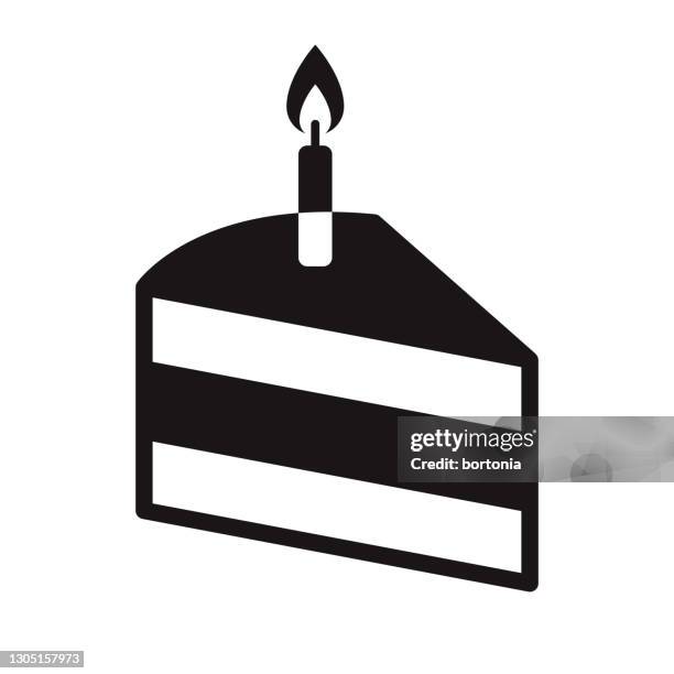 stockillustraties, clipart, cartoons en iconen met cake celebration glyph pictogram - taartpunt
