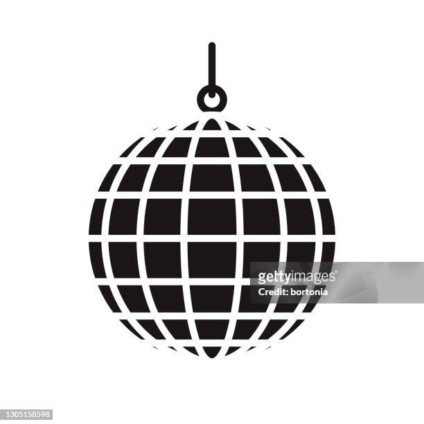 disco ball glyph icon - diskokugel stock-grafiken, -clipart, -cartoons und -symbole