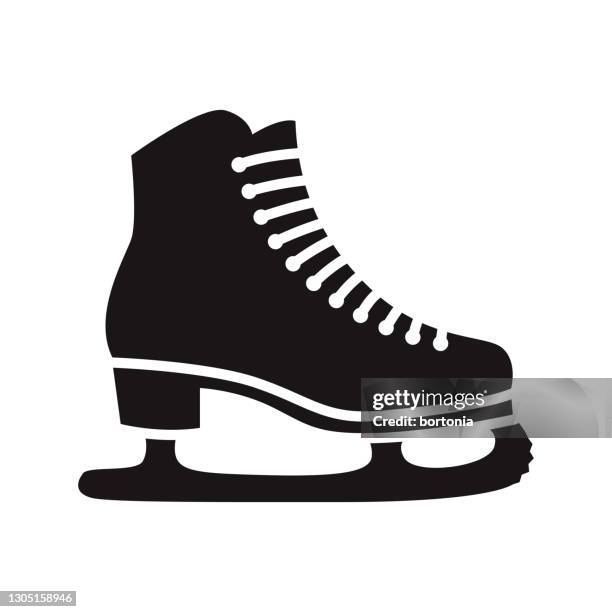 アイススケートグリフアイコン - アイススケート点のイラスト素材／クリップアート素材／マンガ素材／アイコン素材