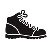 Work Boot Construction Glyph Icon
