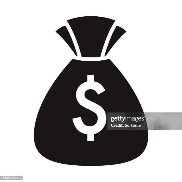 money bag e-commerce glyph icon - sack stock illustrations
