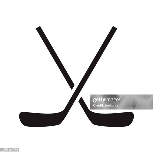 illustrazioni stock, clip art, cartoni animati e icone di tendenza di icona di hockey sports glyph - bastone da hockey