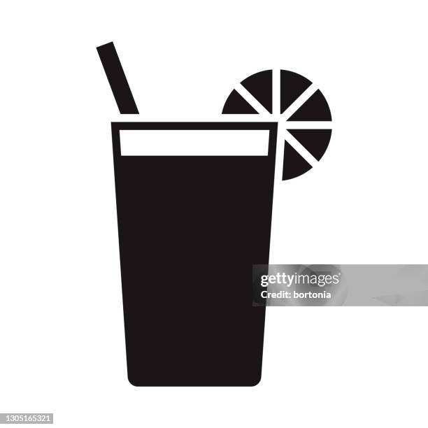 cocktail travel glyph icon - lemonade stand stock illustrations