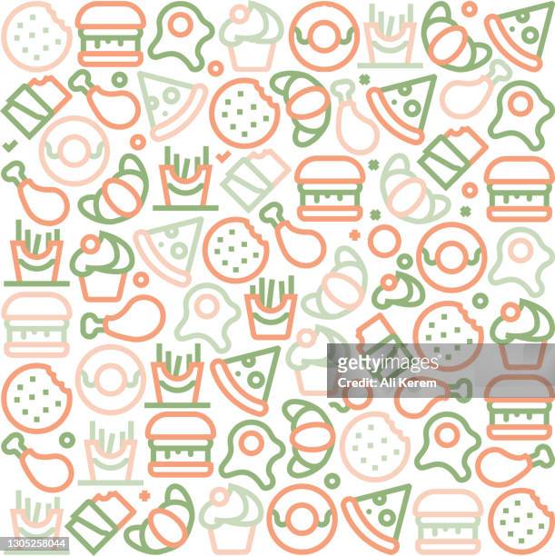 fast food pattern - double hotdog stock illustrations