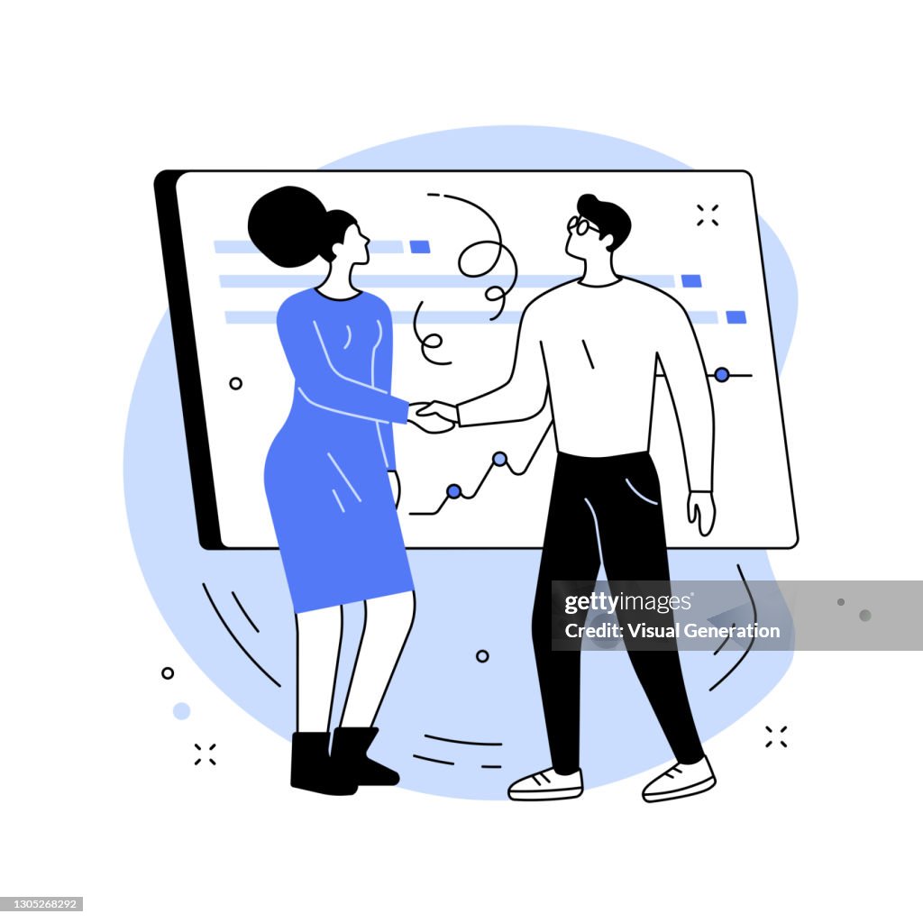 Client Company Vector Clients Abstract Concept Vector Illustration High-Res Vector Graphic ...